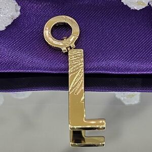 Gorjana Charm Gold "L" Parker 18k Gold Plated Classic Letter Initial Minimalist